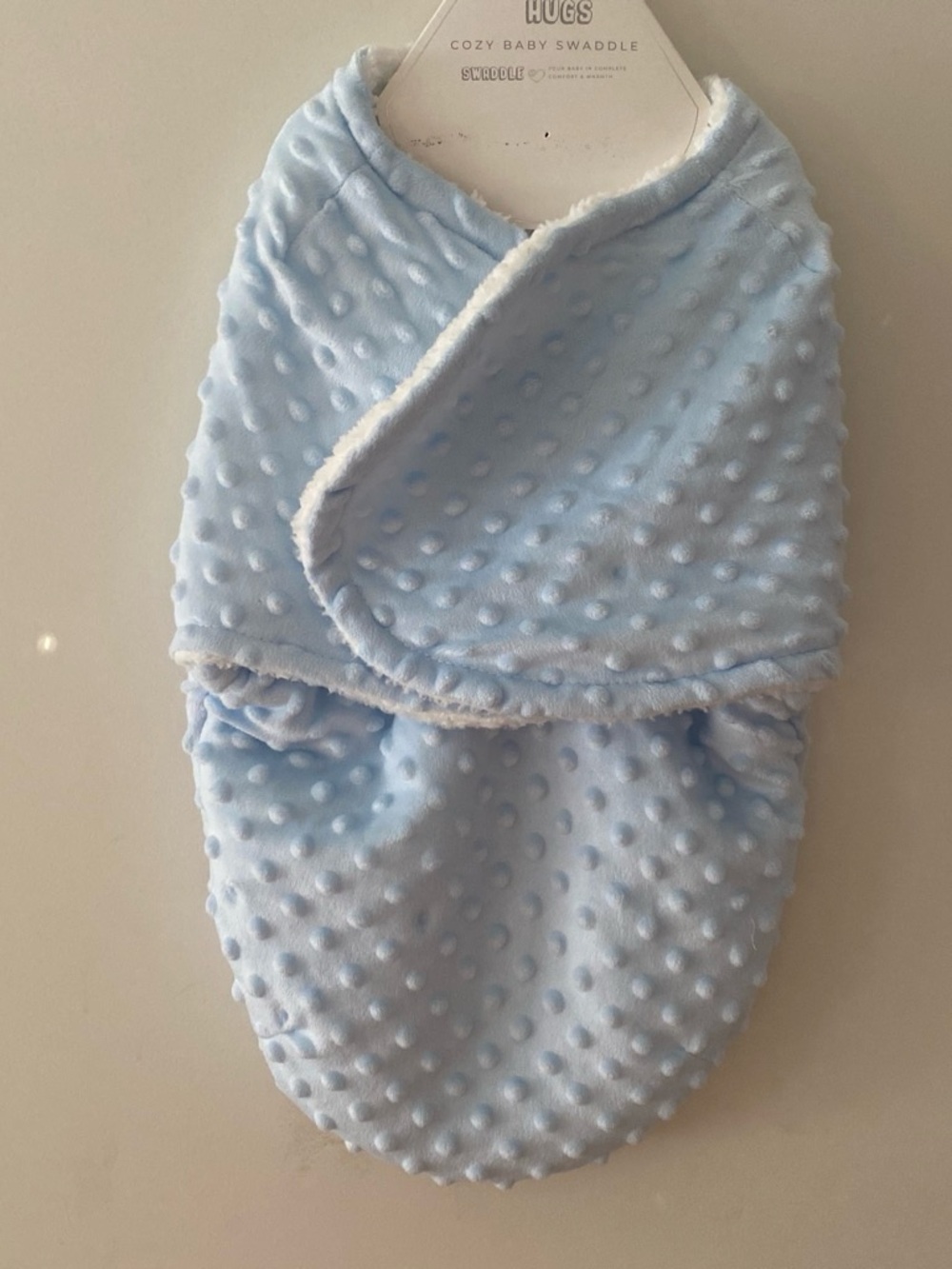 Hugs Cozy Baby Swaddle in Light Blue